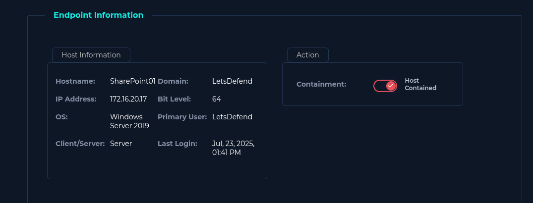 EventID 320 - LetsDefend